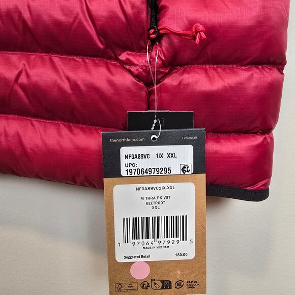 The North Face Men’s Terra Peak Vest Size XXL Beetroot Pertex Quantum - Picture 5 of 6